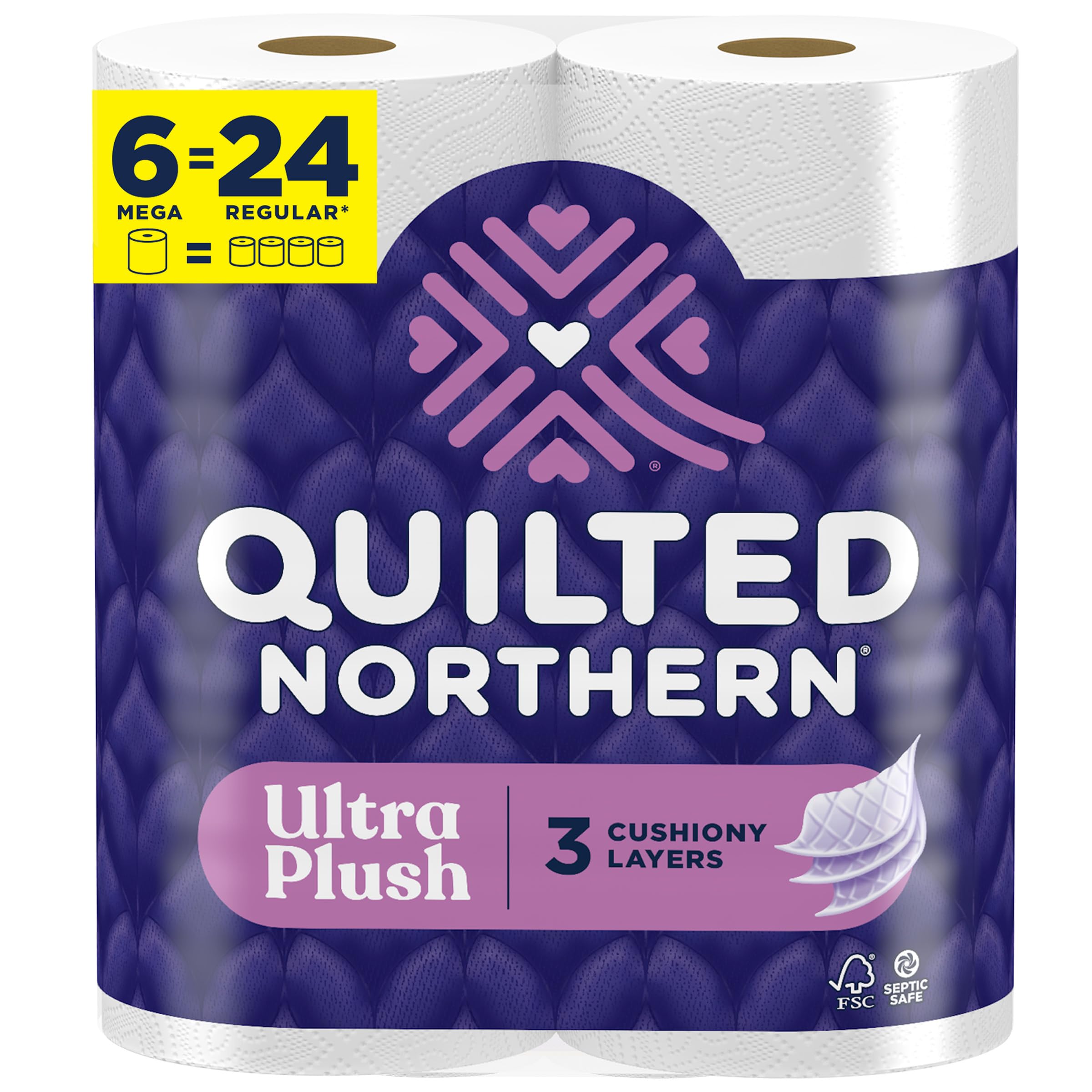 Quilted Northern Ultra Plush Toilet Paper, 6 Mega Rolls