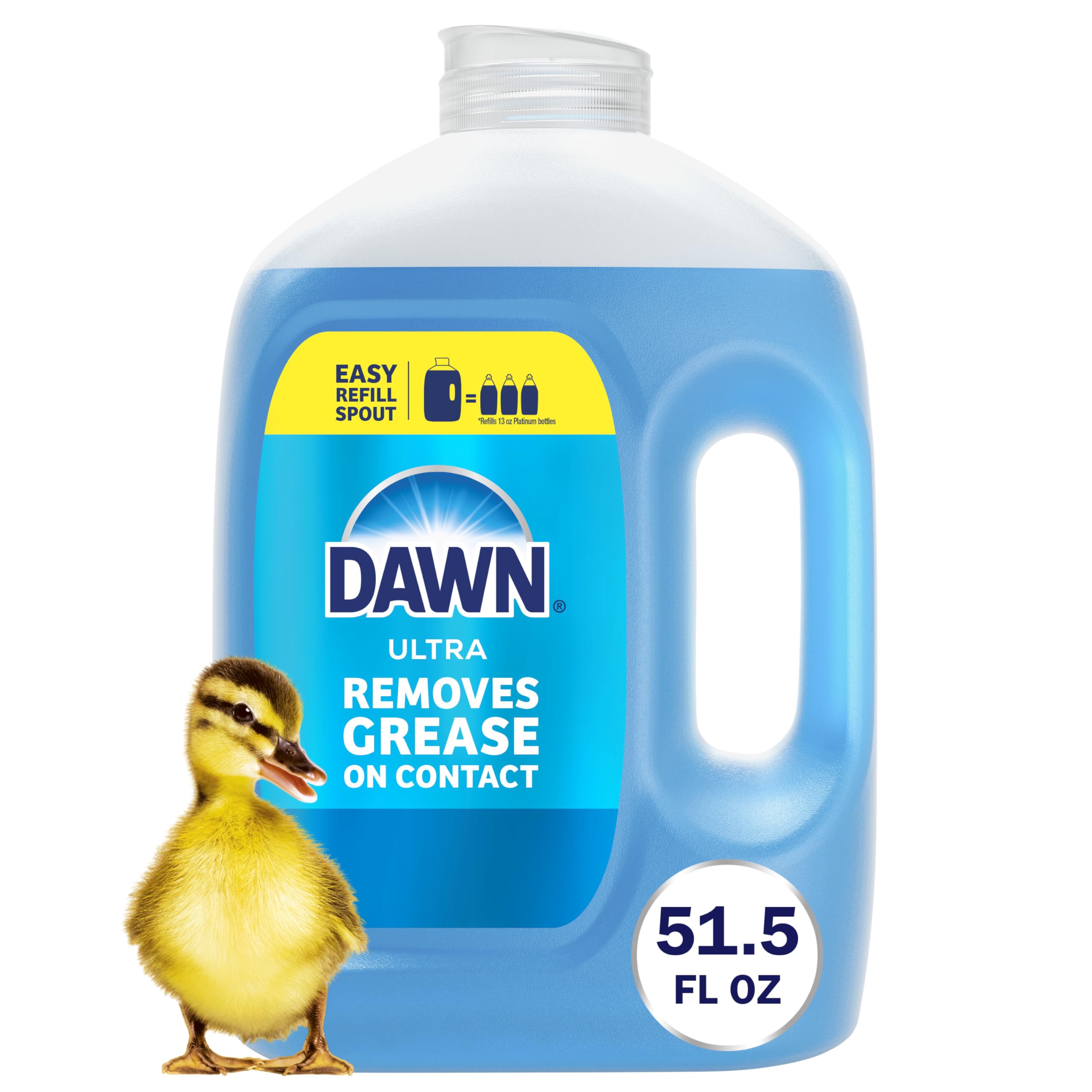 Dawn Ultra Dish Soap Refill Jug, Large Size Original Blue