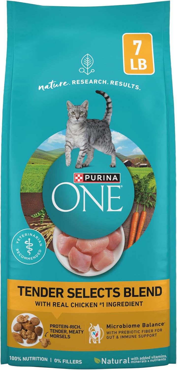 Purina ONE Natural Dry Cat Food, Tender Selects Blend With