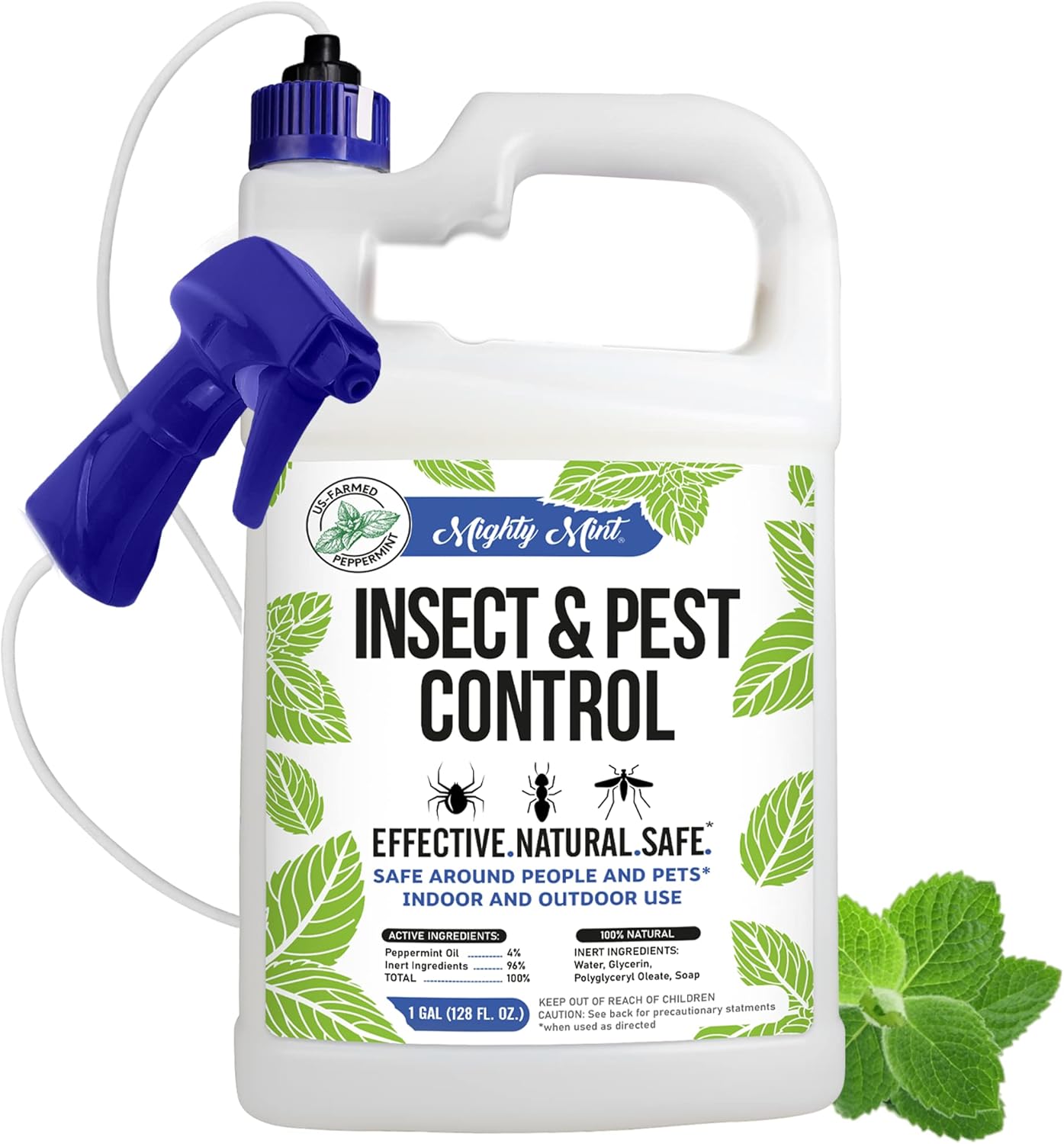 Mighty Mint Peppermint Oil Insect Repellent Spray, 1 Gallon