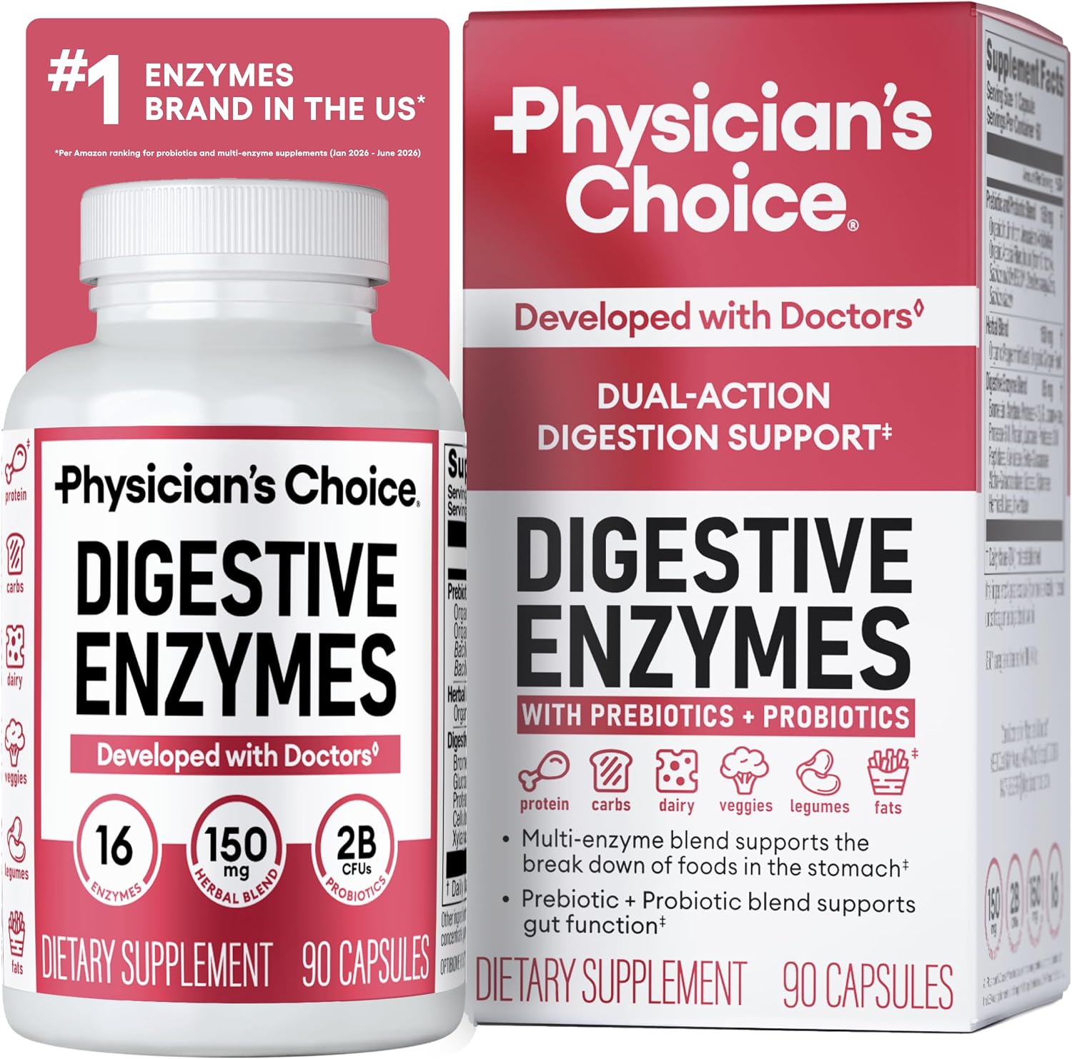 Physician's CHOICE Digestive Enzymes for Bloating &