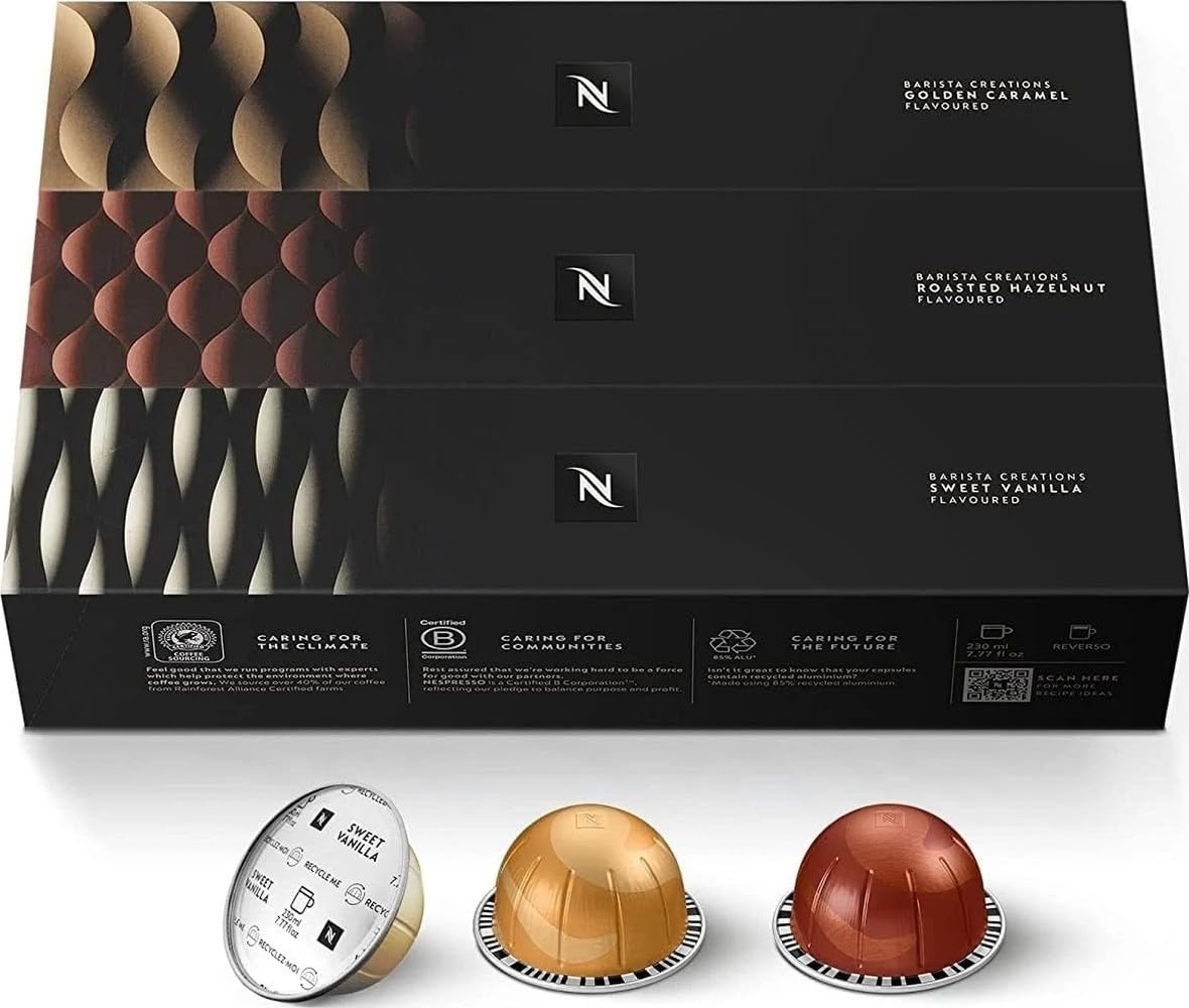 Nespresso Vertuo, Barista Flavored Pack, Medium Roast