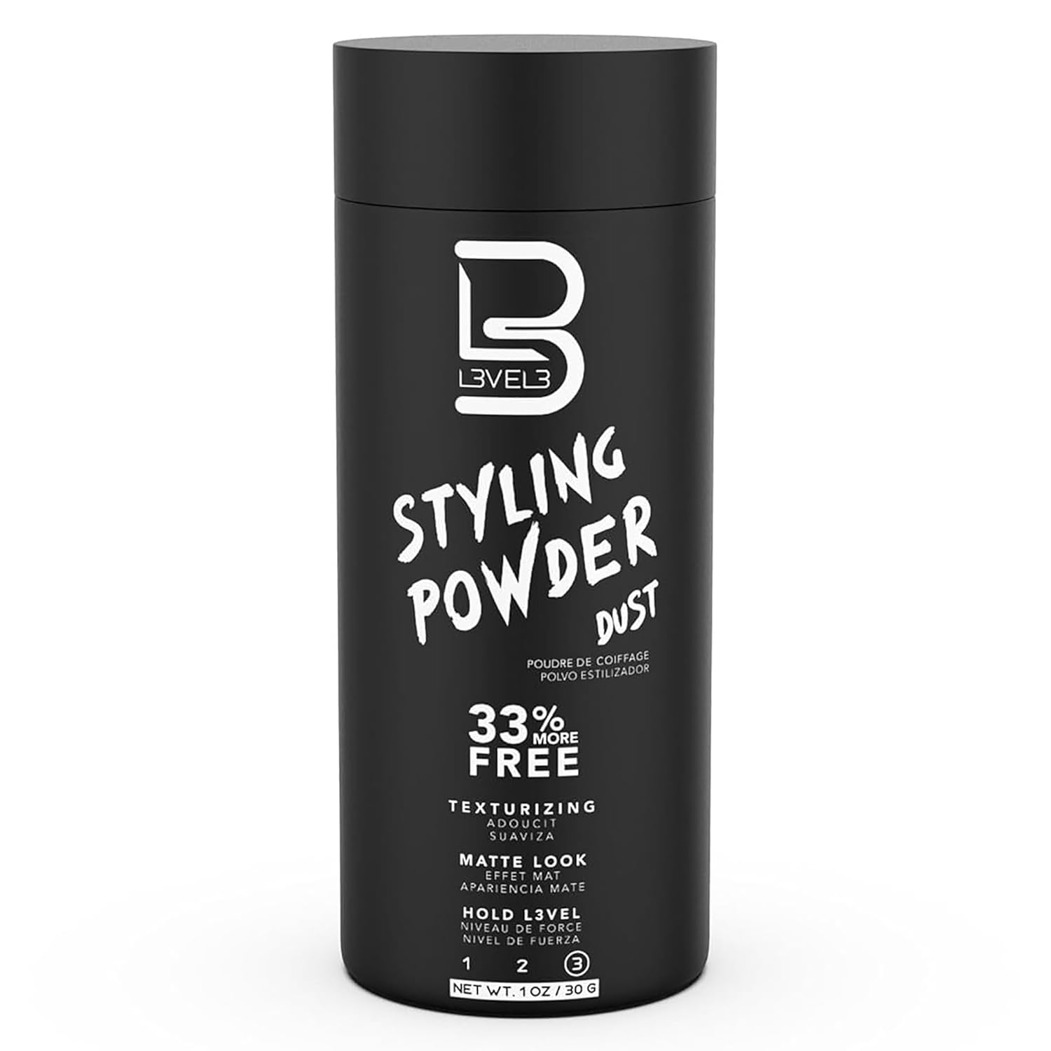L3 Level 3 Hair Texture Powder for Men, Volume, Natural